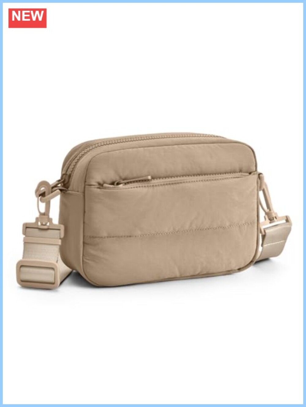 Small Puffy Crossbody Bag RFID Blocking Shoulder Handbag Travel Purse